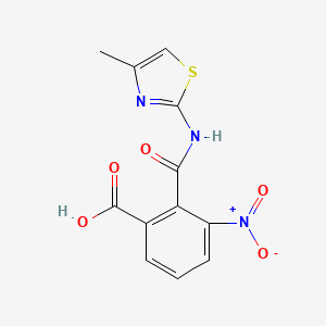 2-[(4-Methyl-1,3-thiazol-2-yl)carbamoyl]-3-nitrobenzoic acid