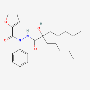 N'-(2-hydroxy-2-pentylheptanoyl)-N-(4-methylphenyl)furan-2-carbohydrazide