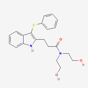 N,N-bis(2-hydroxyethyl)-3-[3-(phenylsulfanyl)-1H-indol-2-yl]propanamide