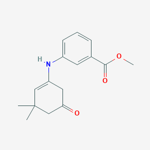 molecular formula C16H19NO3 B15010165 Methyl 3-[(3,3-dimethyl-5-oxocyclohex-1-en-1-yl)amino]benzoate 