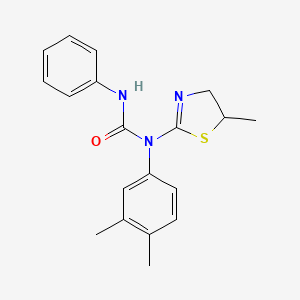 molecular formula C19H21N3OS B15010173 1-(3,4-Dimethylphenyl)-1-(5-methyl-4,5-dihydro-1,3-thiazol-2-yl)-3-phenylurea 