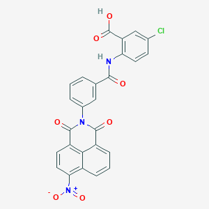 molecular formula C26H14ClN3O7 B15010198 5-chloro-2-({3-[6-nitro-1,3-dioxo-1H-benzo[de]isoquinolin-2(3H)-yl]benzoyl}amino)benzoic acid 