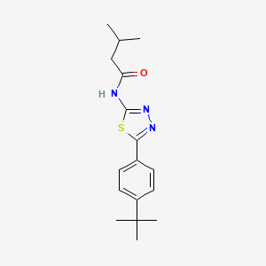 N-[5-(4-tert-butylphenyl)-1,3,4-thiadiazol-2-yl]-3-methylbutanamide