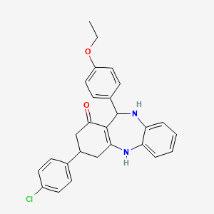 3-(4-chlorophenyl)-11-(4-ethoxyphenyl)-2,3,4,5,10,11-hexahydro-1H-dibenzo[b,e][1,4]diazepin-1-one