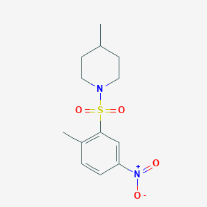 4-Methyl-1-[(2-methyl-5-nitrophenyl)sulfonyl]piperidine