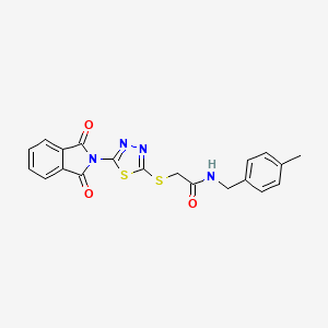 2-{[5-(1,3-dioxo-1,3-dihydro-2H-isoindol-2-yl)-1,3,4-thiadiazol-2-yl]sulfanyl}-N-(4-methylbenzyl)acetamide