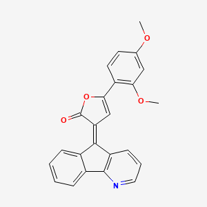 molecular formula C24H17NO4 B15010251 (3E)-5-(2,4-dimethoxyphenyl)-3-(5H-indeno[1,2-b]pyridin-5-ylidene)furan-2(3H)-one 