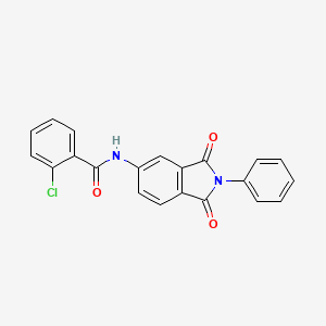 molecular formula C21H13ClN2O3 B15010266 2-chloro-N-(1,3-dioxo-2-phenyl-2,3-dihydro-1H-isoindol-5-yl)benzamide 