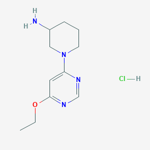 molecular formula C11H19ClN4O B1501029 1-(6-Ethoxy-pyrimidin-4-yl)-piperidin-3-ylamine hydrochloride CAS No. 1185319-56-5