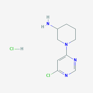 molecular formula C9H14Cl2N4 B1501030 1-(6-Chloro-pyrimidin-4-yl)-piperidin-3-ylamine hydrochloride CAS No. 1185307-01-0