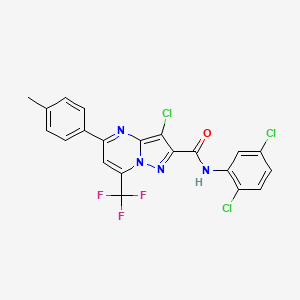 3-chloro-N-(2,5-dichlorophenyl)-5-(4-methylphenyl)-7-(trifluoromethyl)pyrazolo[1,5-a]pyrimidine-2-carboxamide