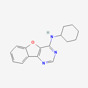 molecular formula C16H17N3O B15010317 N-cyclohexyl[1]benzofuro[3,2-d]pyrimidin-4-amine 