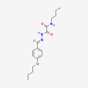 molecular formula C17H25N3O3 B15010373 2-[(2E)-2-(4-butoxybenzylidene)hydrazinyl]-N-butyl-2-oxoacetamide 