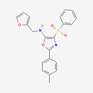 N-(furan-2-ylmethyl)-4-(phenylsulfonyl)-2-(p-tolyl)oxazol-5-amine