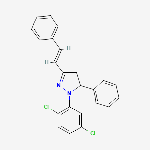 1-(2,5-dichlorophenyl)-5-phenyl-3-[(E)-2-phenylethenyl]-4,5-dihydro-1H-pyrazole