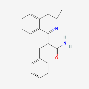 molecular formula C20H22N2O B15010400 2-(3,3-Dimethyl-3,4-dihydro-1-isoquinolinyl)-3-phenylpropanamide 