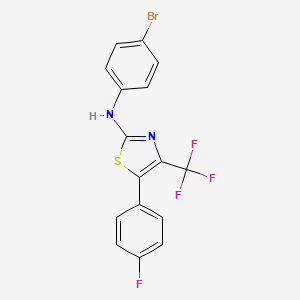 N-(4-bromophenyl)-5-(4-fluorophenyl)-4-(trifluoromethyl)-1,3-thiazol-2-amine