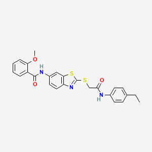 N-[2-({2-[(4-ethylphenyl)amino]-2-oxoethyl}sulfanyl)-1,3-benzothiazol-6-yl]-2-methoxybenzamide