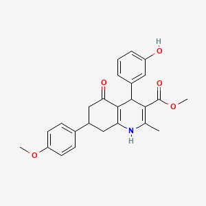 Methyl 4-(3-hydroxyphenyl)-7-(4-methoxyphenyl)-2-methyl-5-oxo-1,4,5,6,7,8-hexahydroquinoline-3-carboxylate