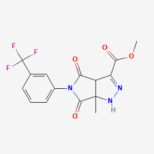 Methyl 6a-methyl-4,6-dioxo-5-[3-(trifluoromethyl)phenyl]-1,3a,4,5,6,6a-hexahydropyrrolo[3,4-c]pyrazole-3-carboxylate