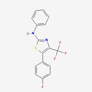 5-(4-fluorophenyl)-N-phenyl-4-(trifluoromethyl)-1,3-thiazol-2-amine