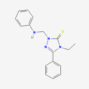 4-ethyl-5-phenyl-2-[(phenylamino)methyl]-2,4-dihydro-3H-1,2,4-triazole-3-thione