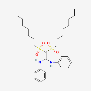 2,2-bis(octylsulfonyl)-N,N'-diphenylethene-1,1-diamine