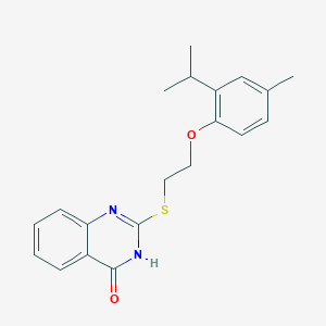 2-({2-[4-methyl-2-(propan-2-yl)phenoxy]ethyl}sulfanyl)quinazolin-4(3H)-one