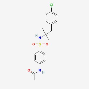 molecular formula C18H21ClN2O3S B15010551 N-(4-{[1-(4-chlorophenyl)-2-methylpropan-2-yl]sulfamoyl}phenyl)acetamide 