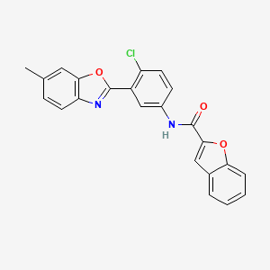 N-[4-chloro-3-(6-methyl-1,3-benzoxazol-2-yl)phenyl]-1-benzofuran-2-carboxamide