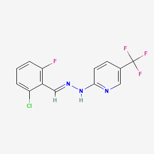 2-[(2E)-2-(2-chloro-6-fluorobenzylidene)hydrazinyl]-5-(trifluoromethyl)pyridine