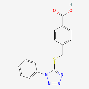 4-{[(1-phenyl-1H-tetrazol-5-yl)sulfanyl]methyl}benzoic acid