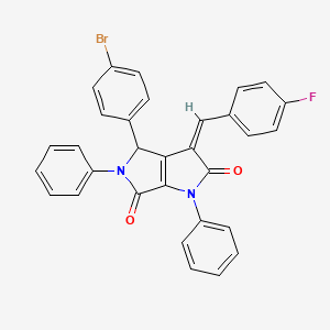 (3Z)-4-(4-bromophenyl)-3-(4-fluorobenzylidene)-1,5-diphenyl-1,3,4,5-tetrahydropyrrolo[3,4-b]pyrrole-2,6-dione