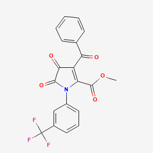 methyl 3-benzoyl-4,5-dioxo-1-[3-(trifluoromethyl)phenyl]-4,5-dihydro-1H-pyrrole-2-carboxylate