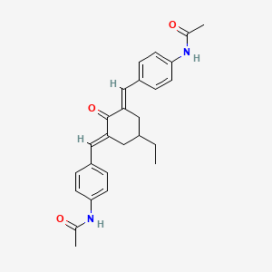 N,N'-{(5-ethyl-2-oxocyclohexane-1,3-diylidene)bis[(E)methylylidenebenzene-4,1-diyl]}diacetamide