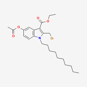 ethyl 5-(acetyloxy)-2-(bromomethyl)-1-decyl-1H-indole-3-carboxylate