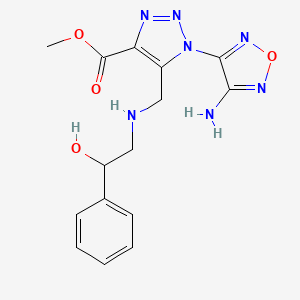 methyl 1-(4-amino-1,2,5-oxadiazol-3-yl)-5-{[(2-hydroxy-2-phenylethyl)amino]methyl}-1H-1,2,3-triazole-4-carboxylate