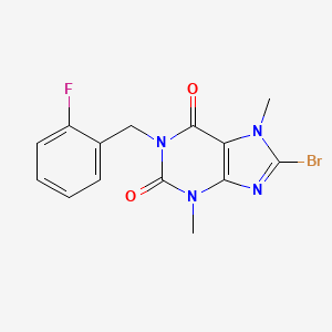 8-bromo-1-(2-fluorobenzyl)-3,7-dimethyl-3,7-dihydro-1H-purine-2,6-dione