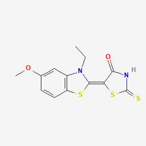 (5Z)-5-(3-ethyl-5-methoxy-1,3-benzothiazol-2(3H)-ylidene)-2-thioxo-1,3-thiazolidin-4-one