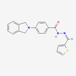 molecular formula C20H17N3OS B15010749 4-(1,3-dihydro-2H-isoindol-2-yl)-N'-[(Z)-thiophen-2-ylmethylidene]benzohydrazide 