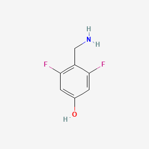 molecular formula C7H7F2NO B1501075 4-(Aminomethyl)-3,5-difluorophenol CAS No. 771573-21-8