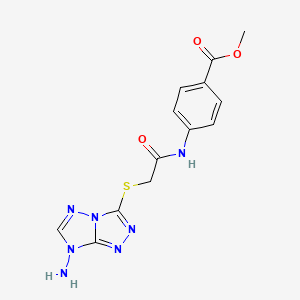 methyl 4-({[(7-amino-7H-[1,2,4]triazolo[4,3-b][1,2,4]triazol-3-yl)sulfanyl]acetyl}amino)benzoate