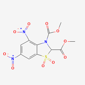 molecular formula C11H9N3O10S B15010781 dimethyl 4,6-dinitro-1,3-benzothiazole-2,3(2H)-dicarboxylate 1,1-dioxide 