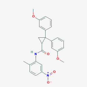 2,2-bis(3-methoxyphenyl)-N-(2-methyl-5-nitrophenyl)cyclopropane-1-carboxamide