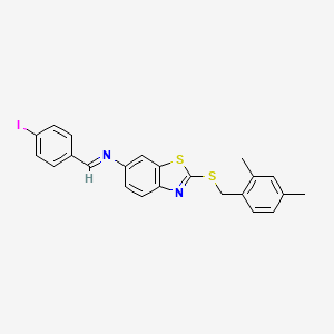 2-[(2,4-dimethylbenzyl)sulfanyl]-N-[(E)-(4-iodophenyl)methylidene]-1,3-benzothiazol-6-amine