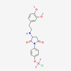 1-{4-[Chloro(difluoro)methoxy]phenyl}-3-{[2-(3,4-dimethoxyphenyl)ethyl]amino}pyrrolidine-2,5-dione