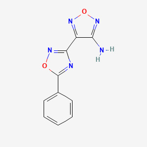 molecular formula C10H7N5O2 B15010879 4-(5-Phenyl-1,2,4-oxadiazol-3-yl)-1,2,5-oxadiazol-3-amine 