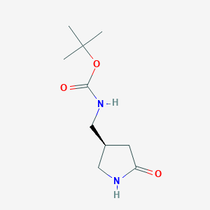 molecular formula C10H18N2O3 B1501089 (S)-tert-Butyl ((5-oxopyrrolidin-3-yl)methyl)carbamate 