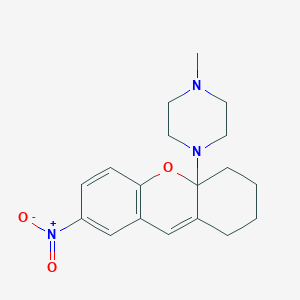 1-methyl-4-(7-nitro-1,2,3,4-tetrahydro-4aH-xanthen-4a-yl)piperazine