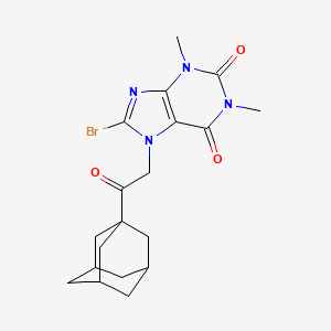 7-[2-(Adamantan-1-YL)-2-oxoethyl]-8-bromo-1,3-dimethyl-2,3,6,7-tetrahydro-1H-purine-2,6-dione